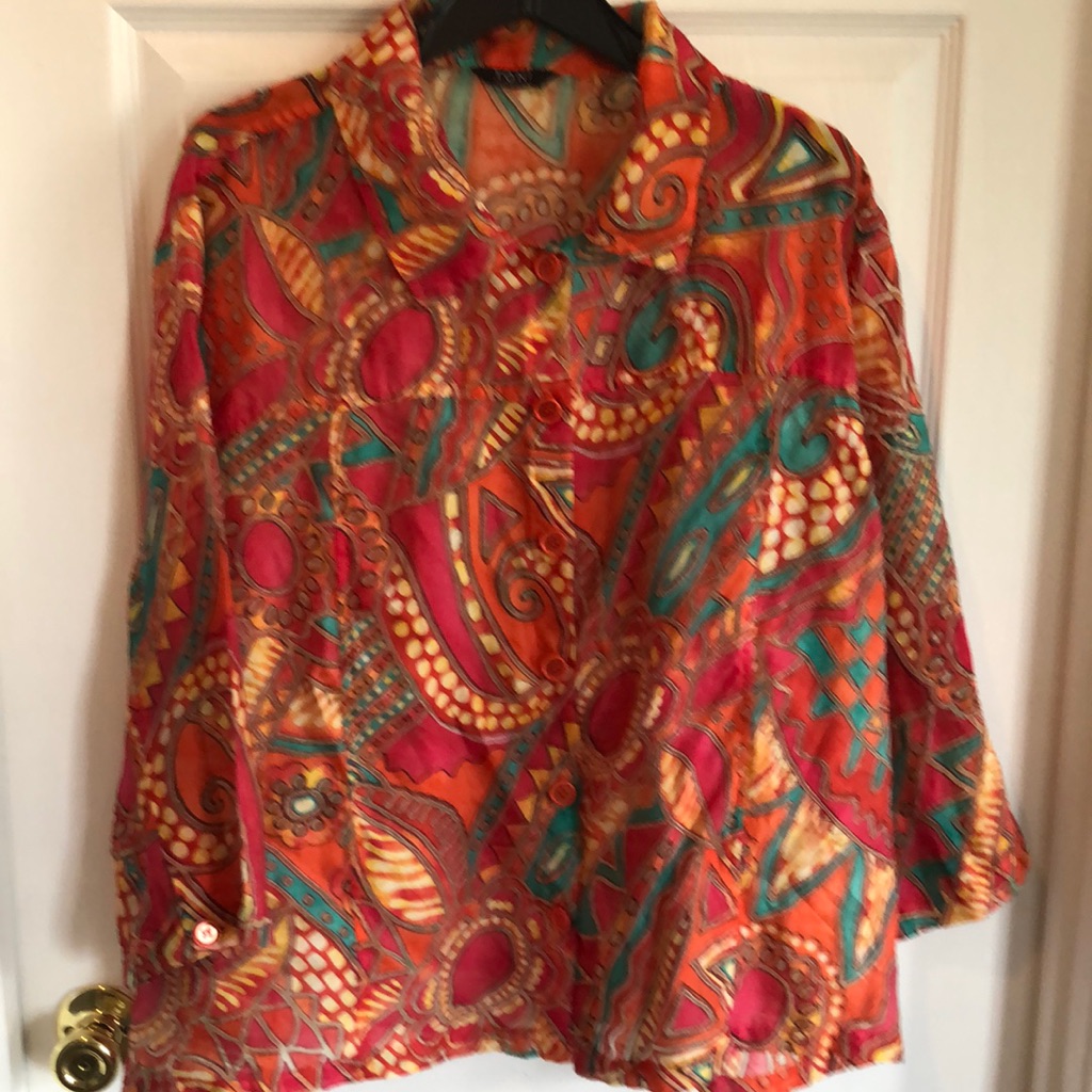 Toni Morgan 3x Button Down Patterned Shell